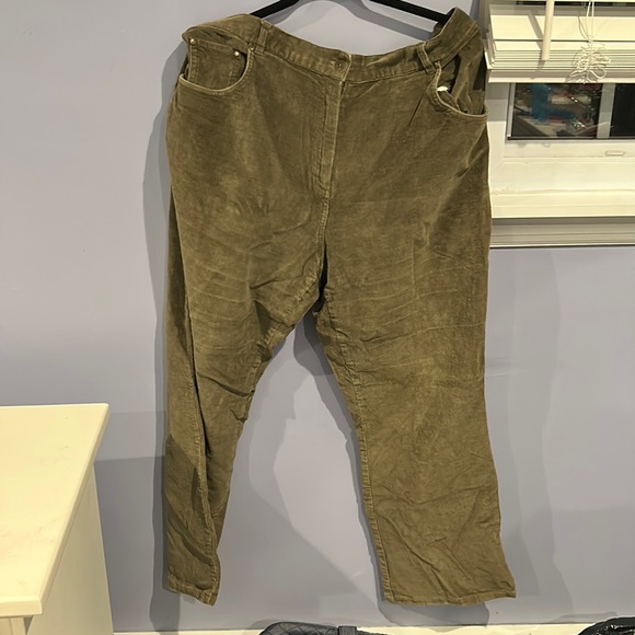 Olive green corduroy pants - Picture 1 of 1